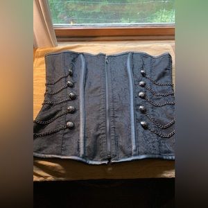 Black lace skeleton corset from spirit Halloween